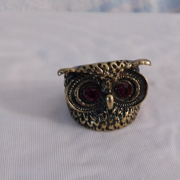 Ladies - Brass "Owl" Ring - Picture 4 of 4